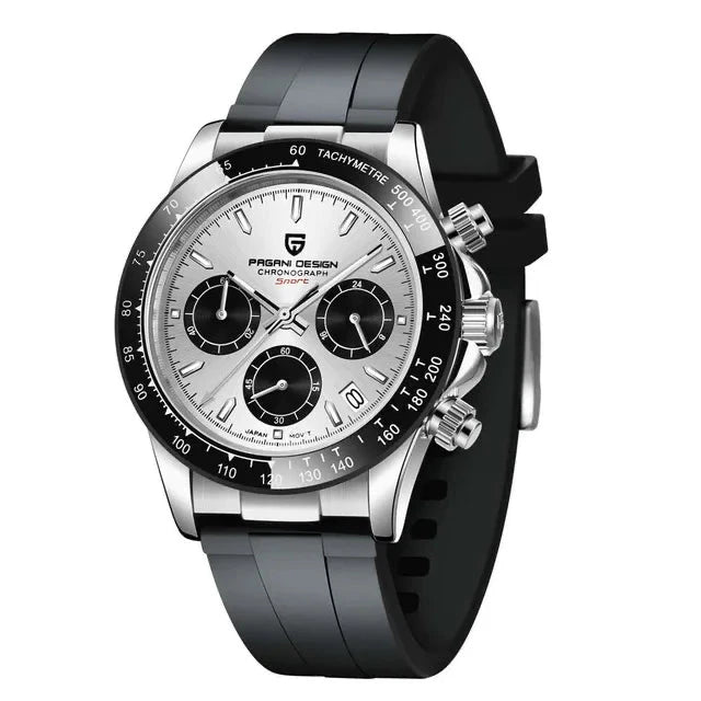 Silver Noir Chrono